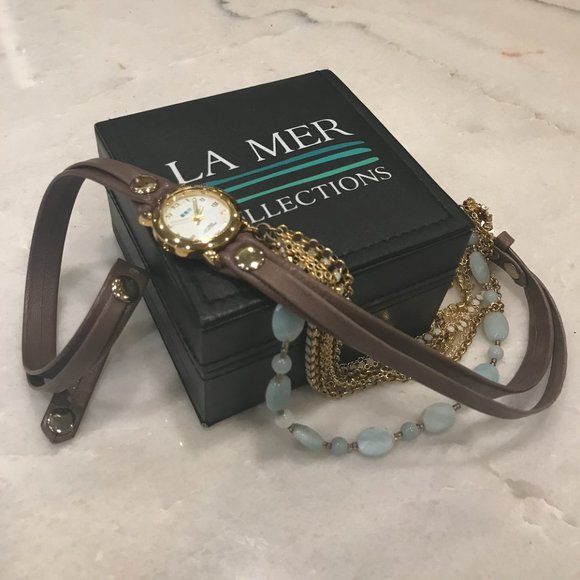 La Mer Collections Venetian Stones Analog Wrap Watch
